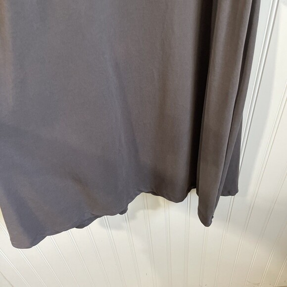 Rue 21‎ Shirt Womens Large Gray Cold Shoulder Short Sleeve Tunic Blouse - Picture 5 of 12